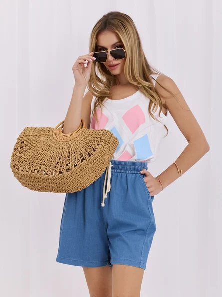 Top Dama Fara maneci, Geometric, RELEVANCE, Roz Casual