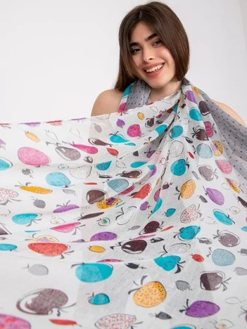 Bandana Dama Imprimat, Poliester, Fashion Hunters, Gri