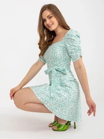 Rochie Dama Mini, Floral, LAKERTA, Verde de Vara