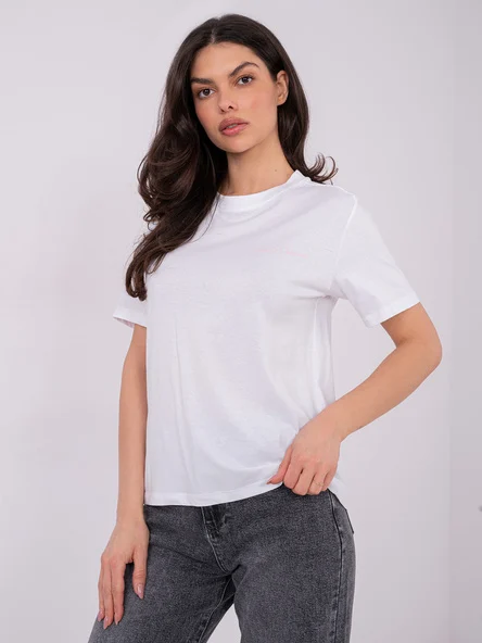 Tricou Dama Mini, Decolteu rotund, Sublevel, Alb Casual