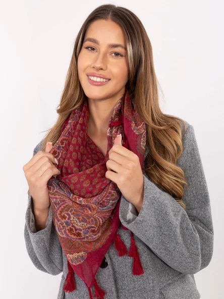Bandana Dama Imprimat, Viscoza, Fashion Hunters, Bordo