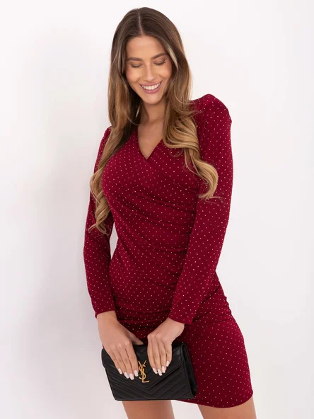 Rochie Dama Maxi, Petrecuta, MODA ITALY, Bordo de Petrecere
