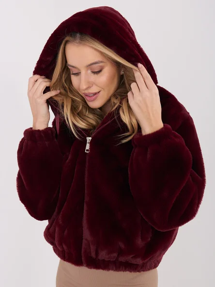 Jacheta Dama Mini, Guler inalt, Fashion, Bordo de Vara