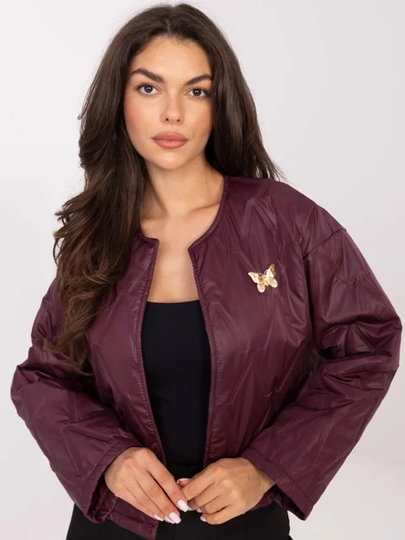 Jacheta Dama Elegant, Guler inalt, RUE PARIS, Bordo Eleganta Office