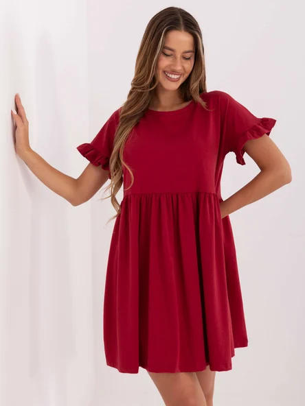 Rochie Dama Mini, Lejera, RUE PARIS, Rosu Eleganta Office