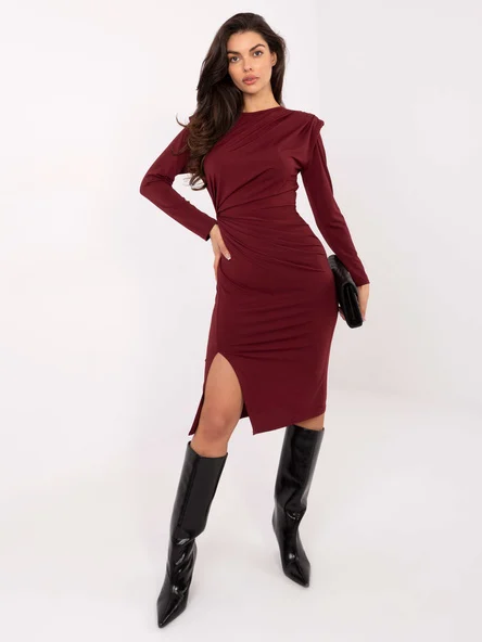 Rochie Dama Maxi, Rochie creion, RUE PARIS, Bordo de Petrecere