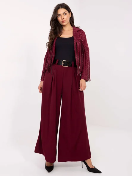 Pantaloni Dama Lunga, Elegant, MODA ITALY, Bordo Eleganta Office