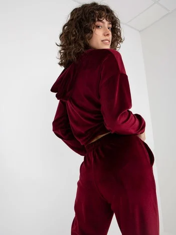 Compleu Dama Maneca lunga, Mansete elastice, LAKERTA, Bordo Casual