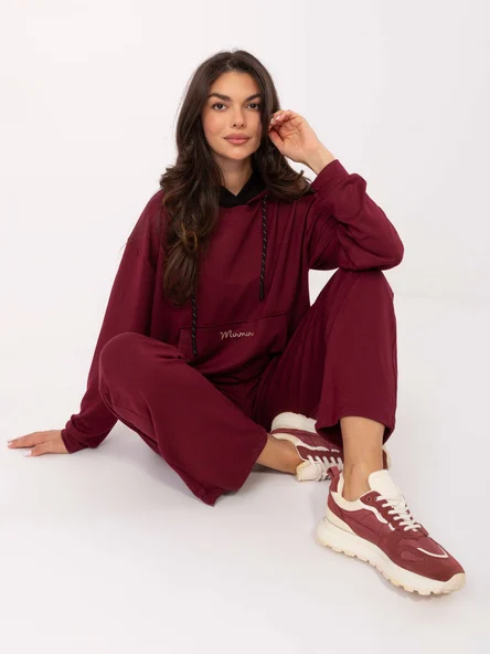 Compleu Dama Maneca lunga, Dreapta, RELEVANCE, Bordo Casual
