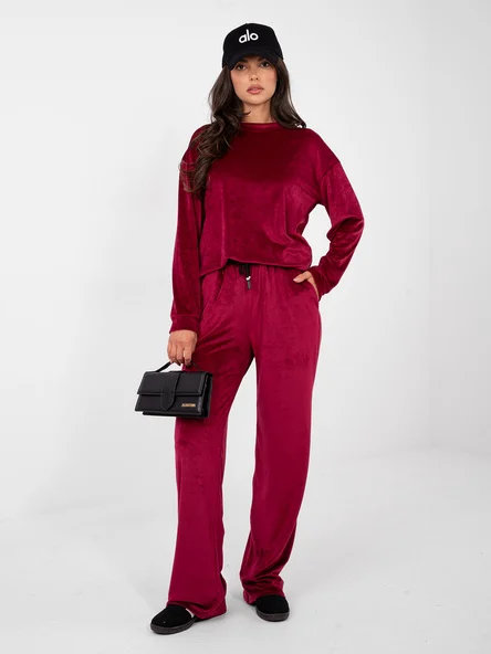 Compleu Dama Maneca lunga, Dreapta, LAKERTA, Bordo Casual