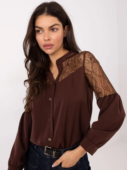 Camasa Dama Maneca lunga, Dantela, ITALY MODA, Maro Eleganta Office