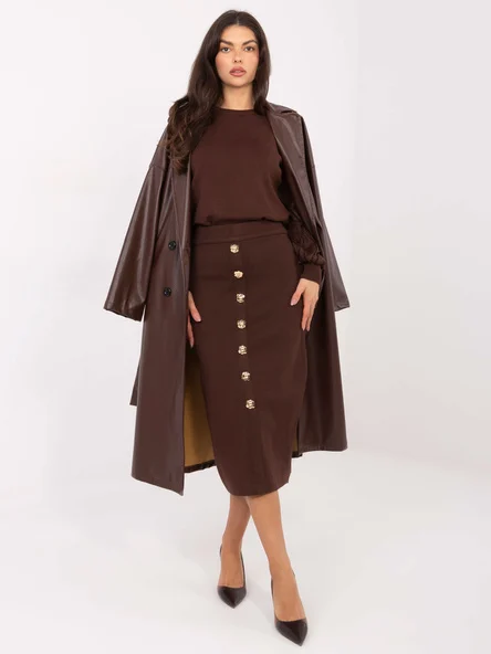 Fusta Dama Midi, Elegant, M.B.21, Maro Eleganta Office