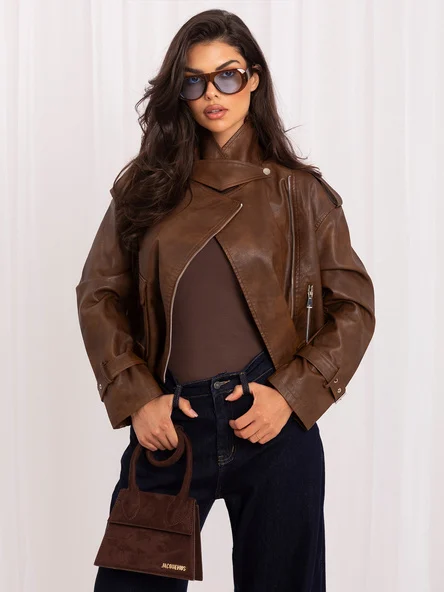 Jacheta Dama Guler inalt, Poliuretan, ITALY MODA, Maro de Vara