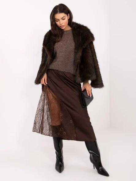 Fusta Dama Midi, Dantela, RUE PARIS, Maro de Petrecere