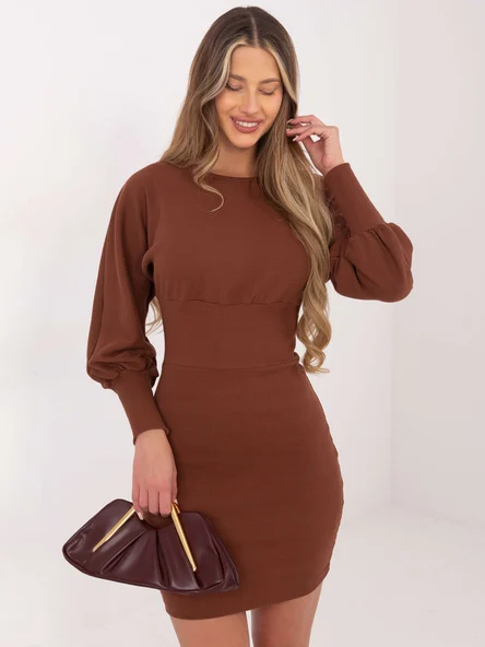 Rochie Dama Maneca lunga, Dungi, RUE PARIS, Maro Eleganta Office