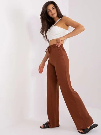 Pantaloni Dama Larga, Guler inalt, LAKERTA, Maro Eleganta Office