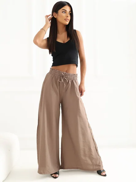Pantaloni Dama 7/8, Larga, LUNA&MIELE, Maro