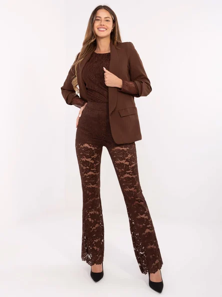 Pantaloni Dama Dantela, Lejera, ITALY MODA, Maro de Petrecere