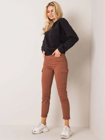 Pantaloni Dama Lunga, Conica, Sublevel, Maro Casual