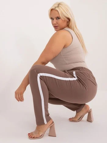 Pantaloni Trening Dama Lunga, Guler inalt, BASIC FEEL GOOD, Maro Casual Marimi Mari