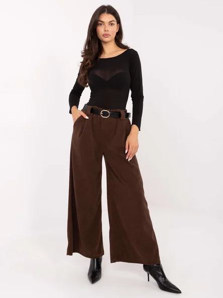 Pantaloni Dama Elegant, Guler inalt, RUE PARIS, Maro Eleganta Office