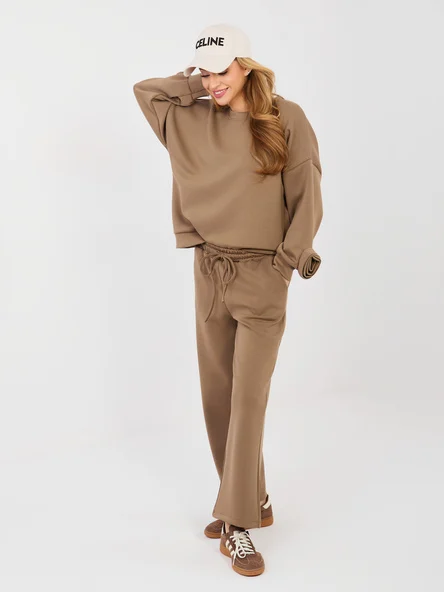 Compleu Dama Maneca lunga, Dreapta, ITALY MODA, Maro Casual
