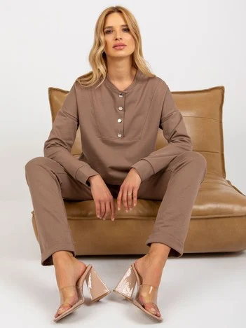 Compleu Dama Maneca lunga, Dreapta, LAKERTA, Maro Eleganta Office