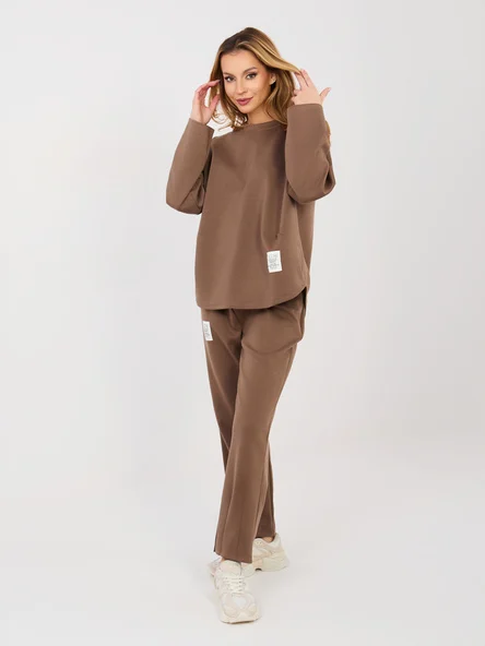 Compleu Dama Maneca lunga, Conica, RUE PARIS, Maro Casual
