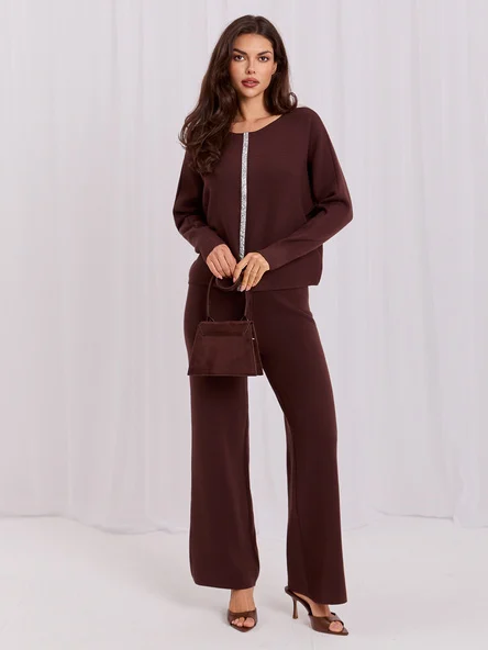 Compleu Dama Maneca lunga, Elegant, ITALY MODA, Maro Eleganta Office
