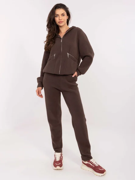 Compleu Dama Maneca lunga, Conica, Fashion Hunters, Maro Casual