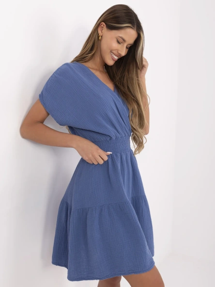 Rochie Dama Mini, Lejera, ITALY MODA, Albastru de Vara