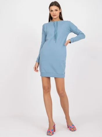Rochie Dama Maxi, Rochie dreapta, BASIC FEEL GOOD, Albastru