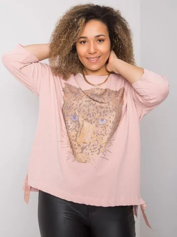 Bluza Dama Maneca 3/4, Animal print, RELEVANCE, Roz Casual