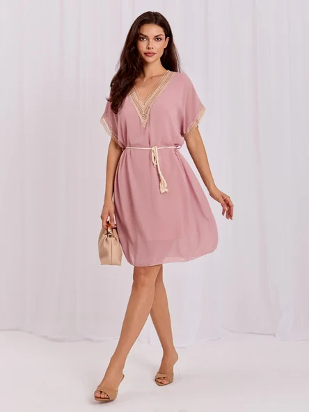 Rochie Dama Mini, Rochie dreapta, ITALY MODA, Roz de Vara