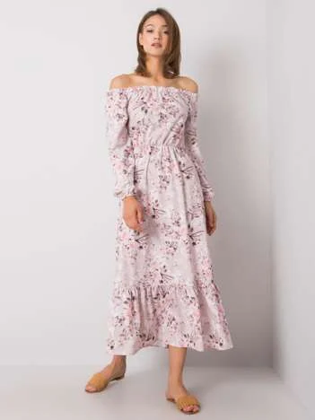 Rochie Dama Maxi, Floral, RUE PARIS, Roz Eleganta Office