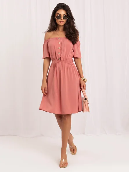 Rochie Dama Mini, Lejera, Sublevel, Roz de Vara