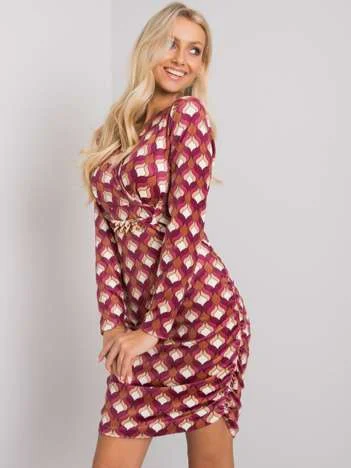 Rochie Dama Maxi, Imprimat, ITALY MODA, Roz de Ocazie Nunta