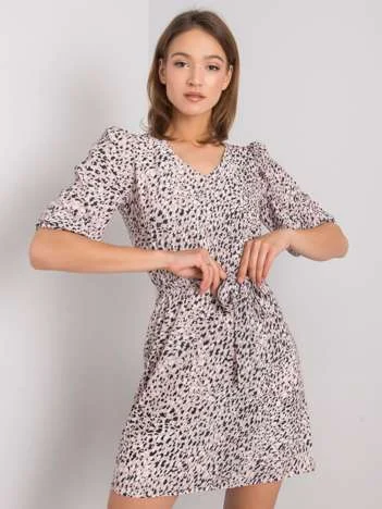 Rochie Dama Mini, Animal print, LAKERTA, Roz Eleganta Office