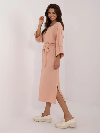 Rochie Dama Midi, Rochie dreapta, LAKERTA, Piersica Eleganta Office