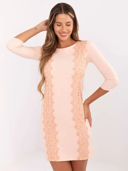 Rochie Dama Maneca 3/4, Rochie creion, LAKERTA, Piersica de Sarbatori