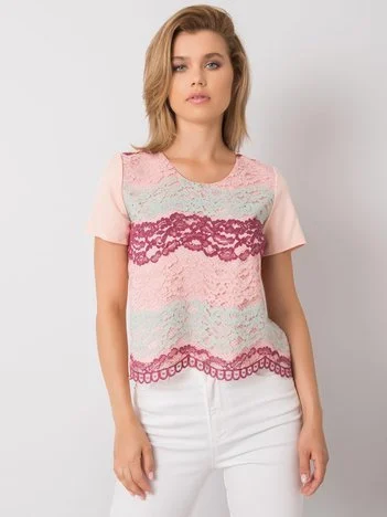 Bluza Dama Mini, Decolteu rotund, LAKERTA, Bordo Casual
