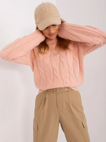 Pulover Dama Guler inalt, Acril, Fashion Hunters, Piersica