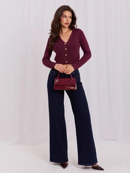Pulover Dama Mini, Elegant, ITALY MODA, Bordo Eleganta Office