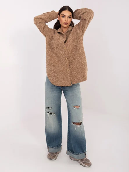 Jacheta Dama Maneca lunga, Guler inalt, RUE PARIS, Camel de Vara