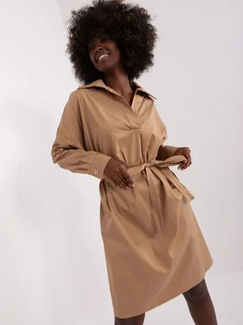 Rochie Dama Maxi, Oversize, ZULUNA, Bej Eleganta Office