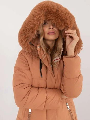 Jacheta Dama Maneca lunga, Guler inalt, SKORP, Camel Eleganta Office Marimi Mari