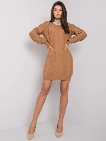 Rochie Dama Maxi, Rochie dreapta, RUE PARIS, Camel Eleganta Office