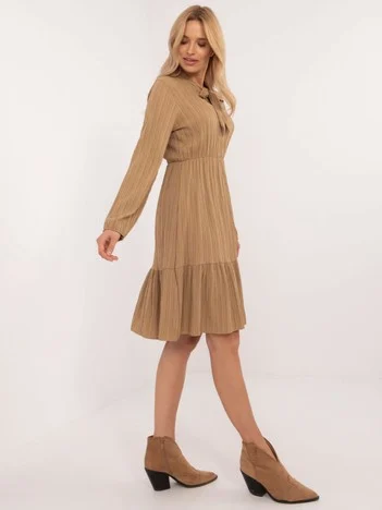 Rochie Dama Maxi, Lejera, Och Bella, Camel Eleganta Office