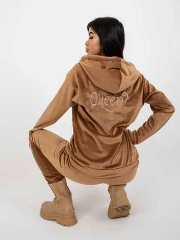 Compleu Dama Maneca lunga, Mansete elastice, RELEVANCE, Camel Casual