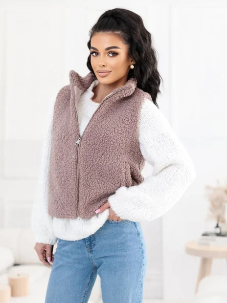 Vesta Dama Fara maneci, Fara maneci, COZY SHELLS, Bej de Vara Marimi Mari
